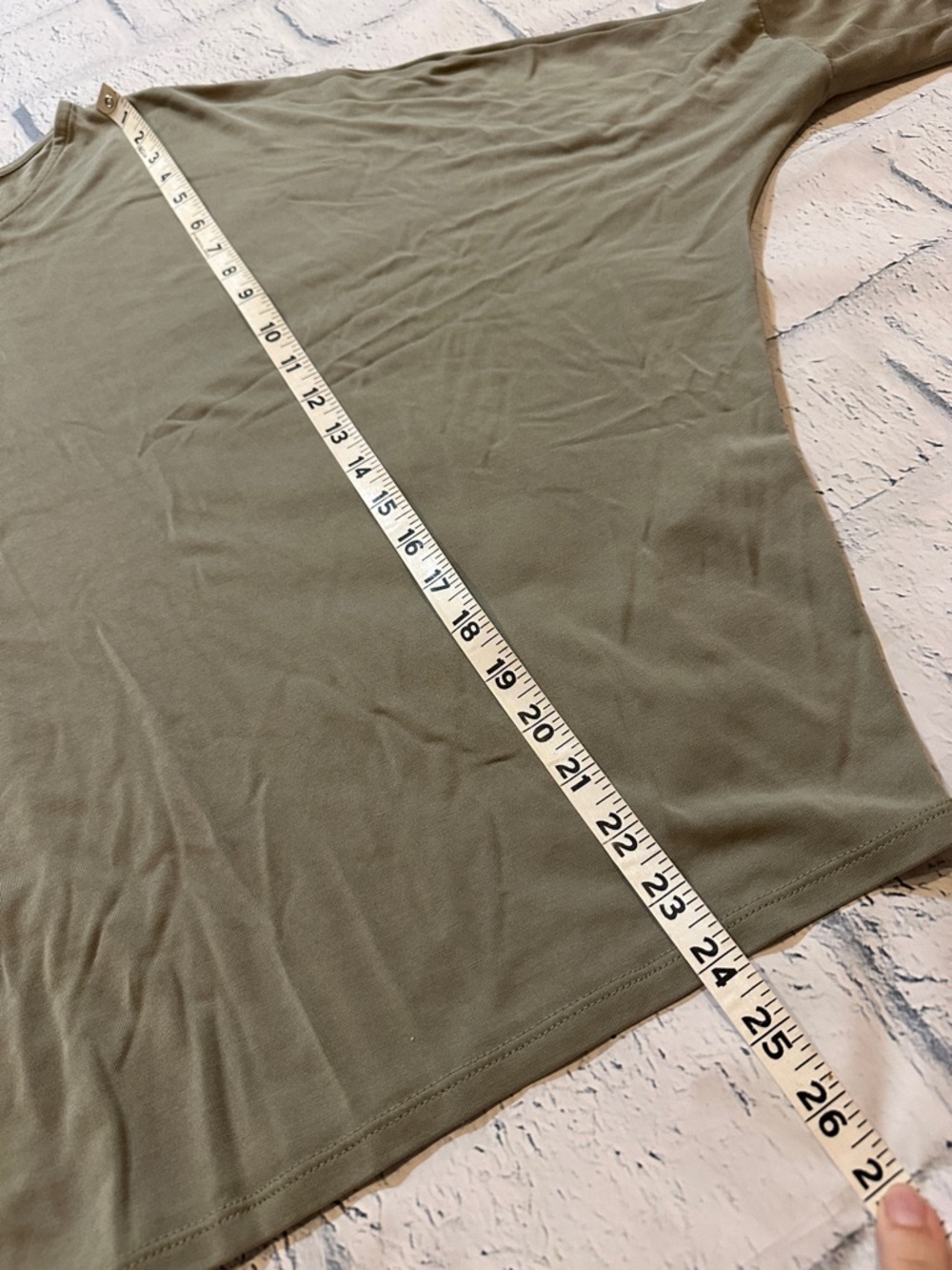 Chico’s Olive V-Neck Relaxed Women's Blouse - Picture 9 of 10